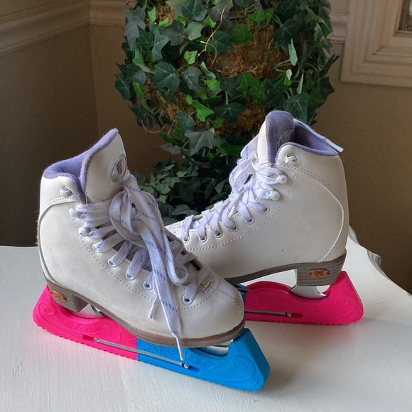 Riedel Shoes Riedell Girls Ice Skates With Blade Guards Size Girls
